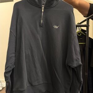 Kith Men's Dark Gray Zip Up Sweater